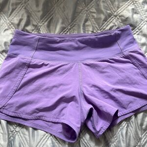 Purple lululemon speed ups shorts size 6 2.5inch